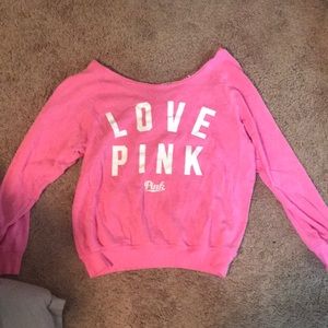 Pink sweat shirt